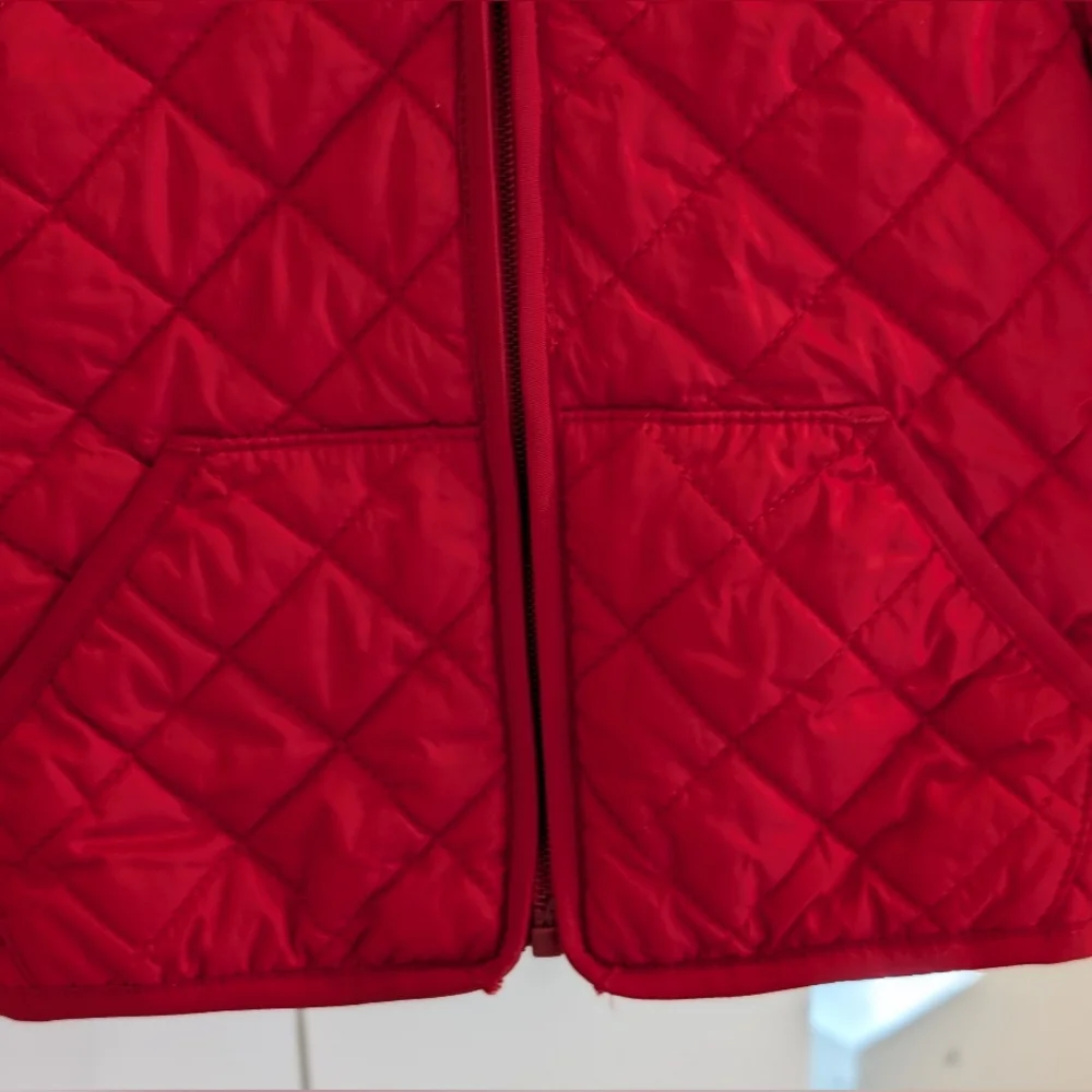 Ralph Lauren Red Quilted Water Repellent Zip-up Jacket Size 18 months